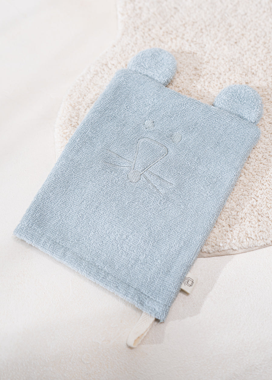 100% Organic Cotton wash Glove - Mouse