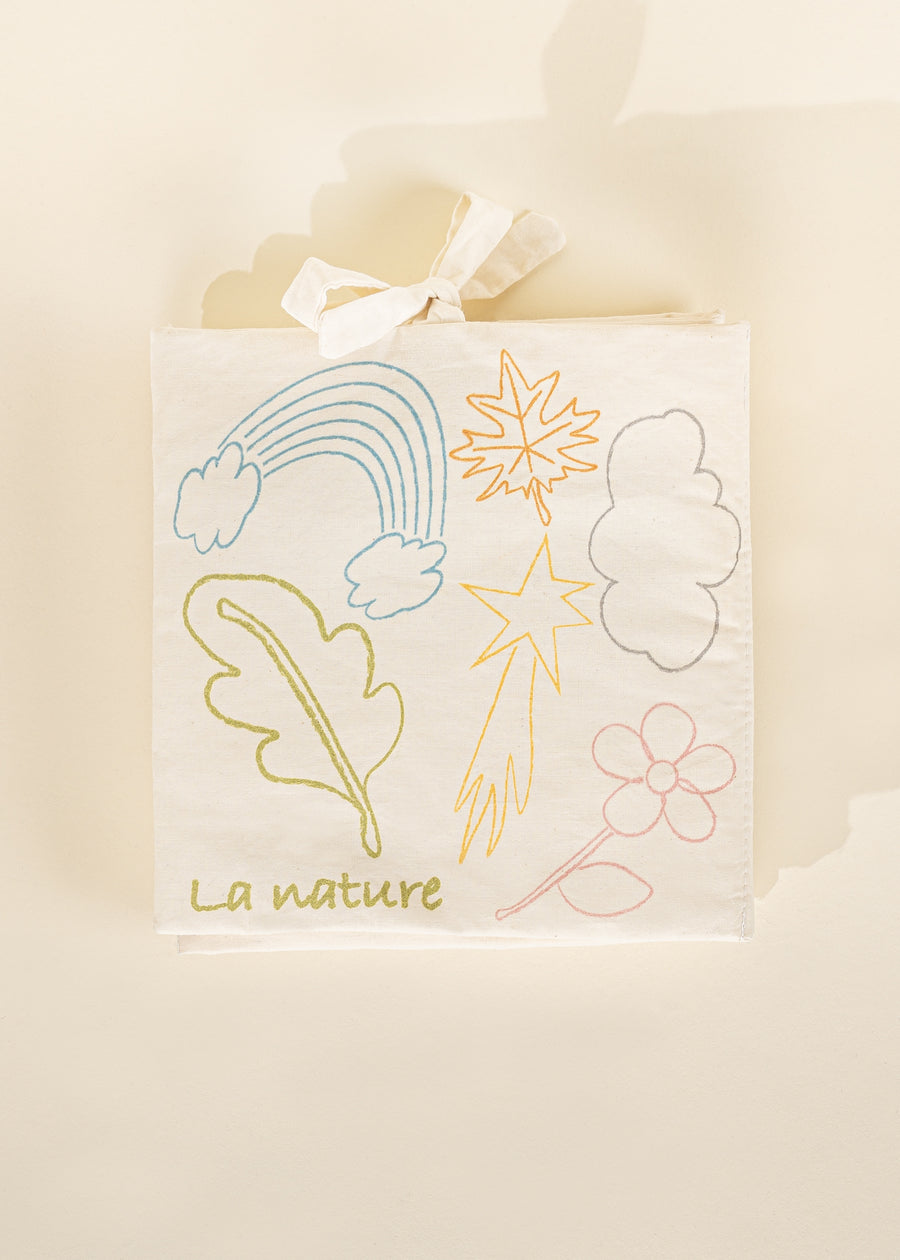 Livre pour bébés en coton naturel Français - LA NATURE