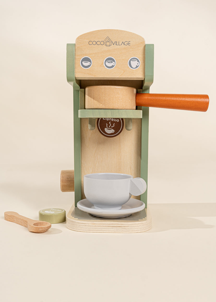Wooden Coffee Maker Set - Seafoam & Tera