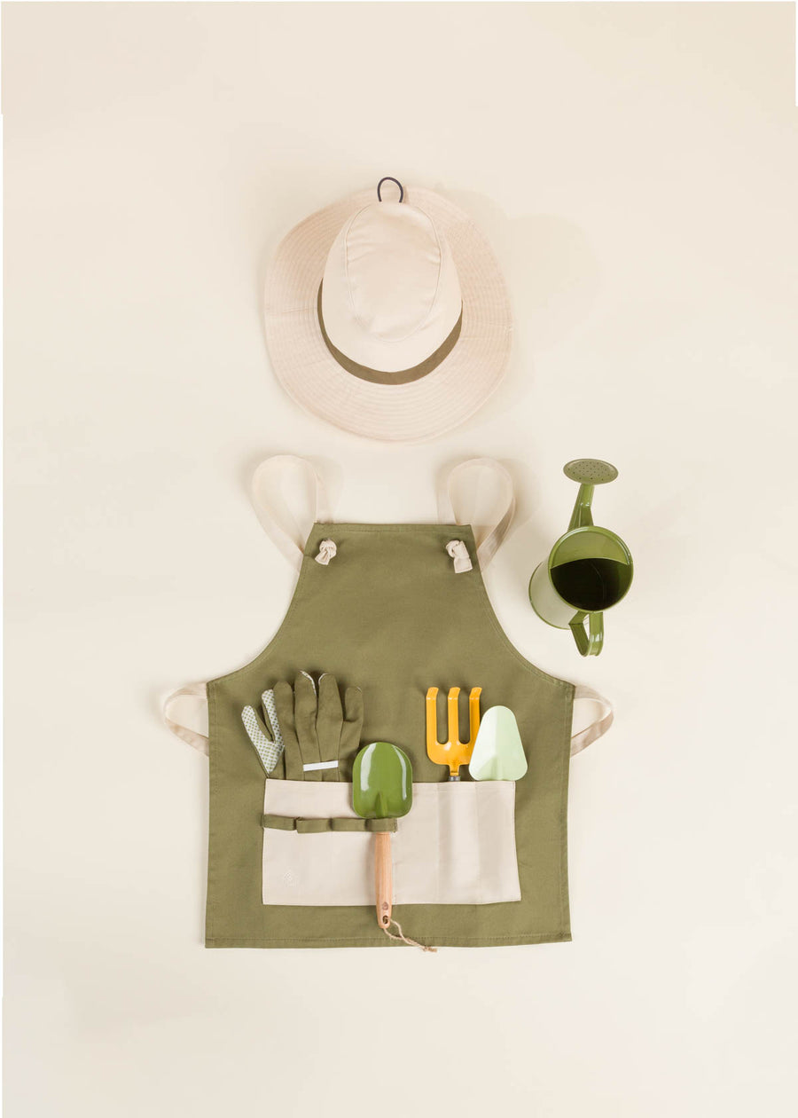 Costume de jardinier & ensemble d'outils de jardinage