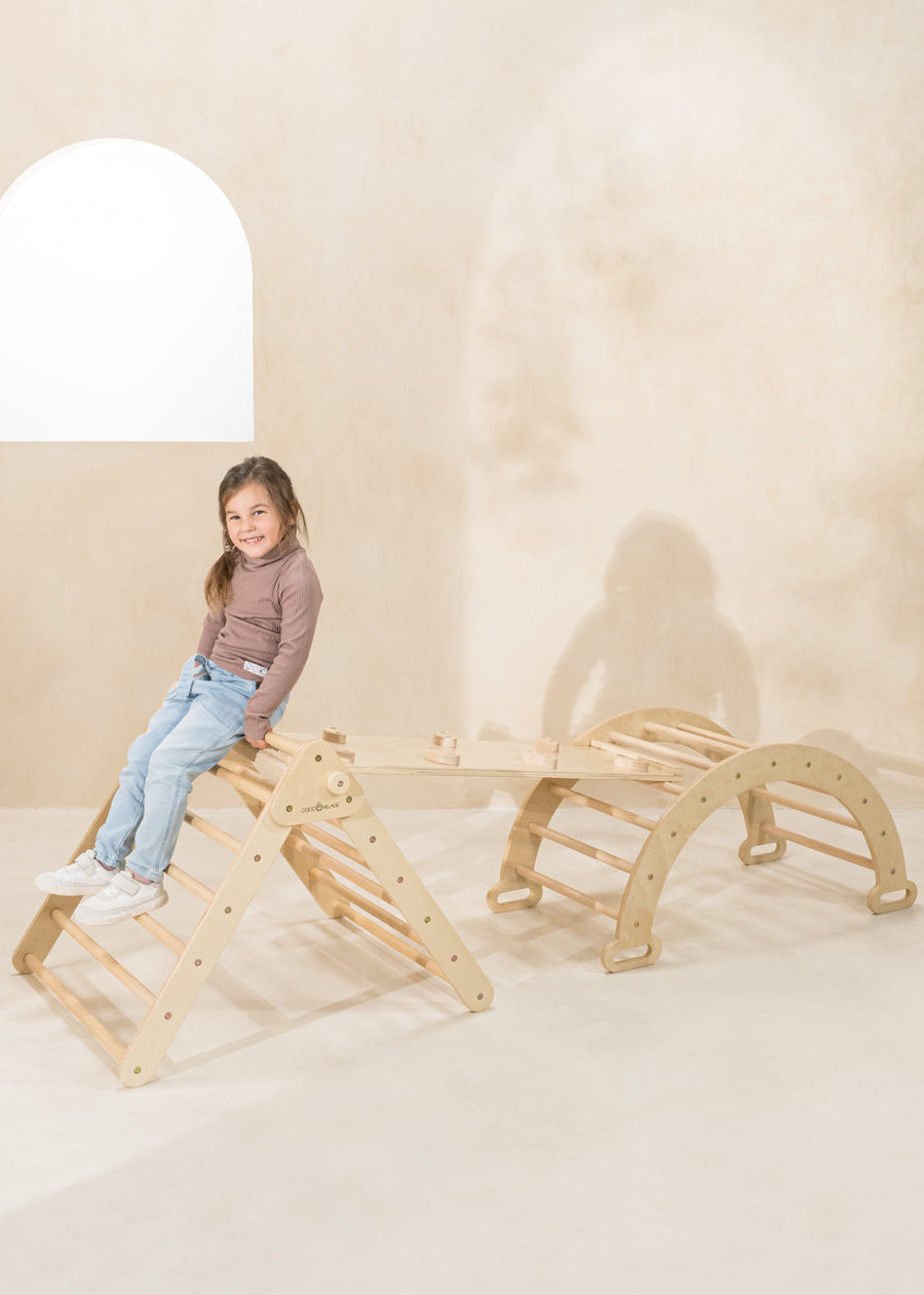 Grimpeur Berçant Montessori - BOIS NATUREL