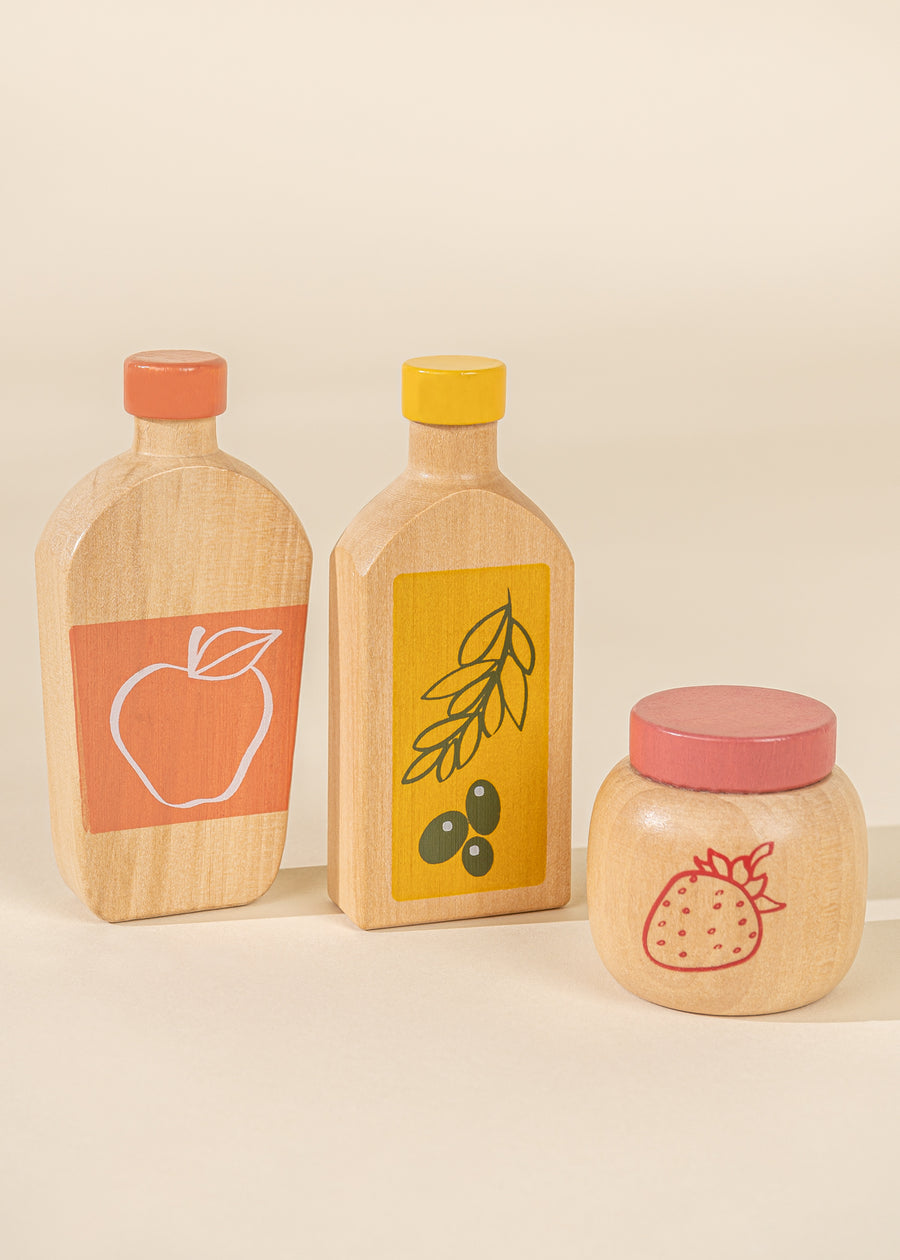 Wooden Grocery Playset - Condiments