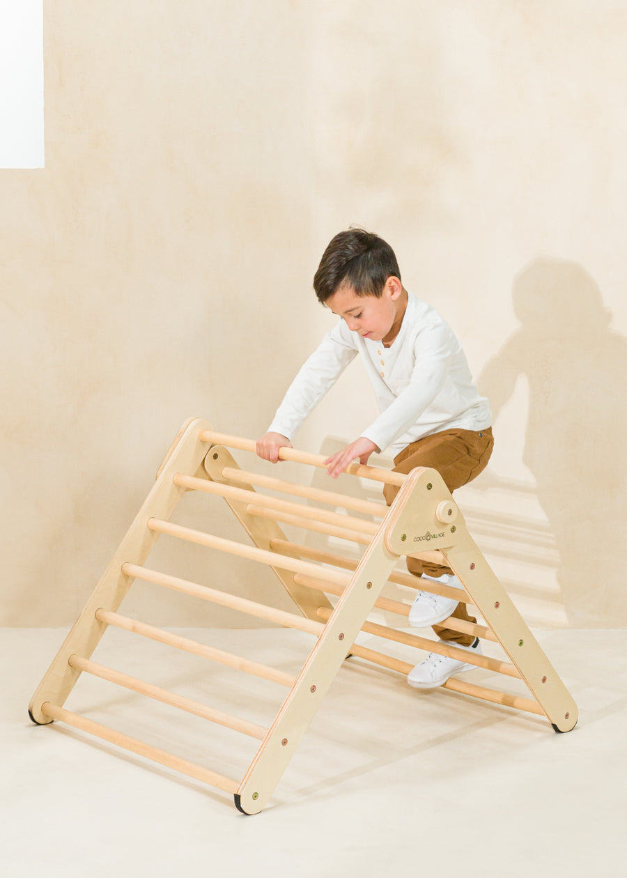 Montessori Triangle Climber Small - NATURAL WOOD