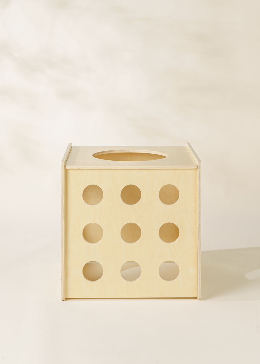 Montessori Cheese Climber Cube - NATURAL WOOD