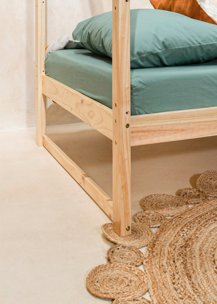House bed - Natural wood