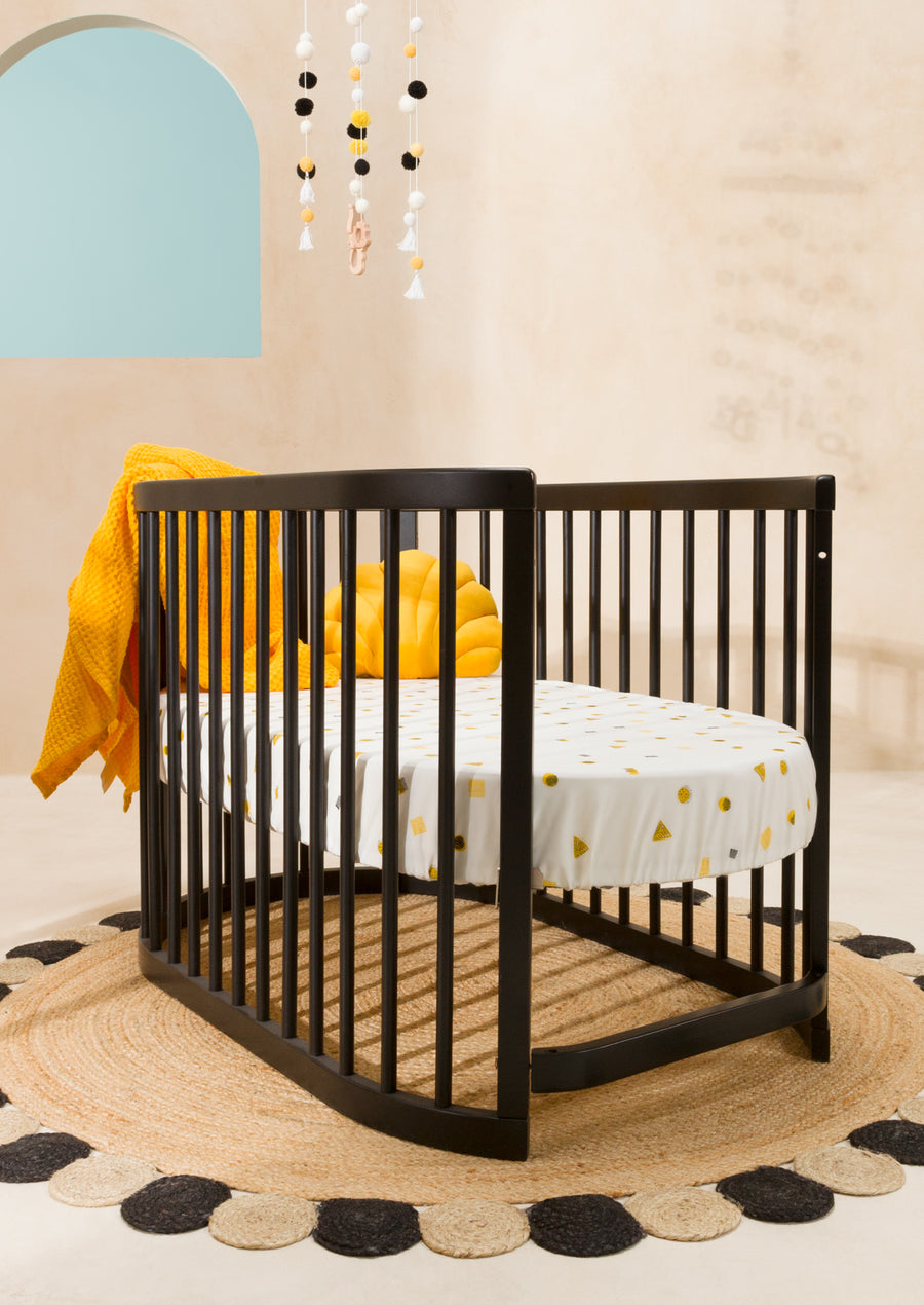 Oval Baby Crib - BLACK