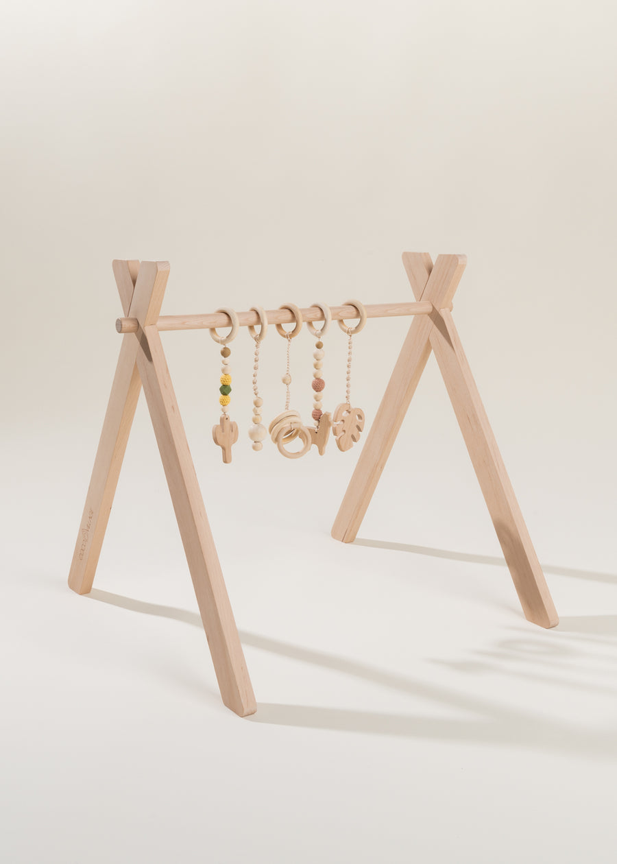 Ensemble de jouets à suspendre en bois pour arche de jeux - KANYON