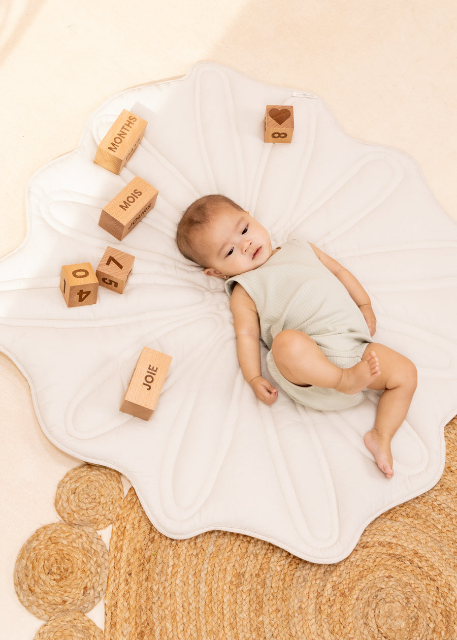 Tapis d'éveil en coton et lin - TOURNESOL