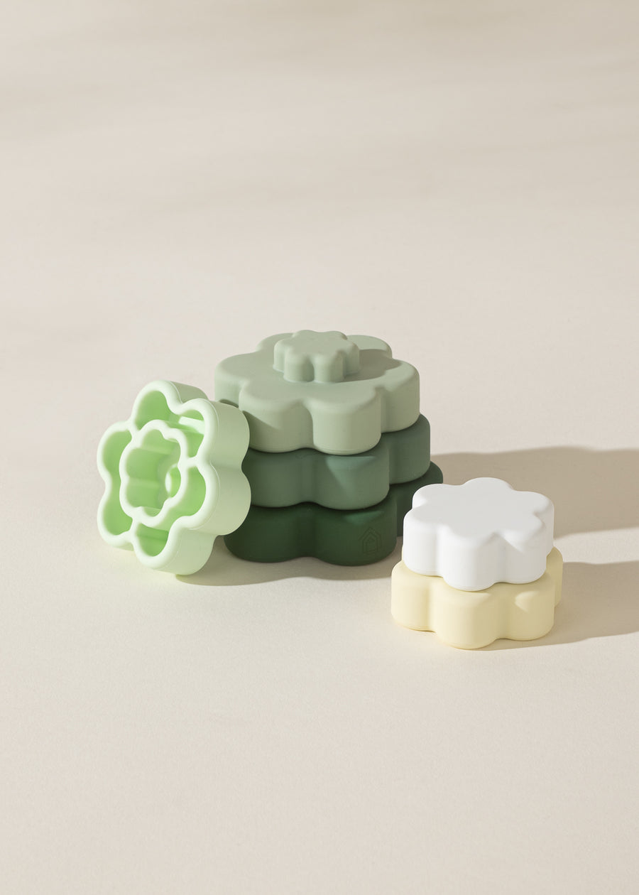 Set of 6 Silicone Stackable Flowers
