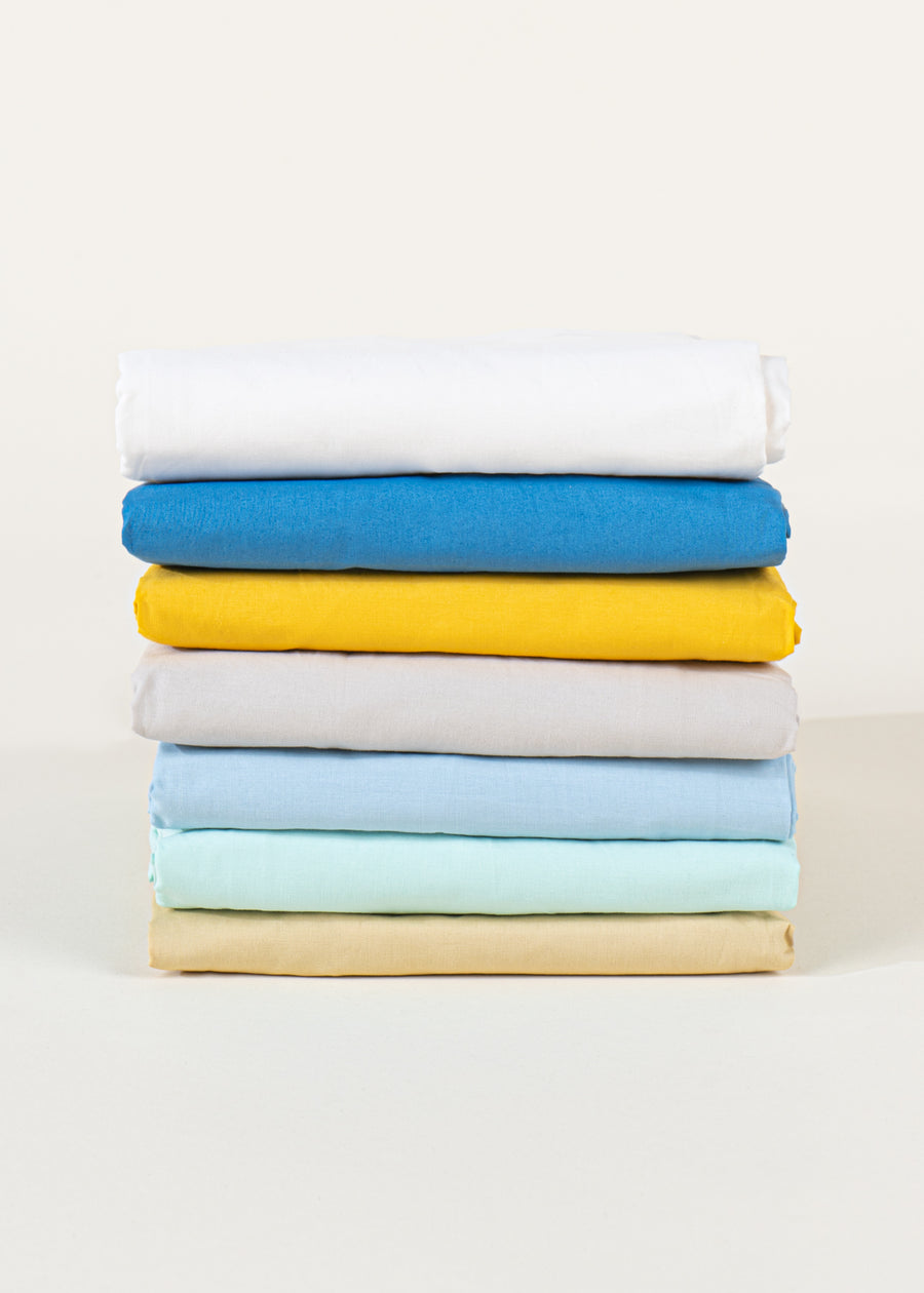Organic Cotton Oval Fitted Crib Sheet - GLACIER