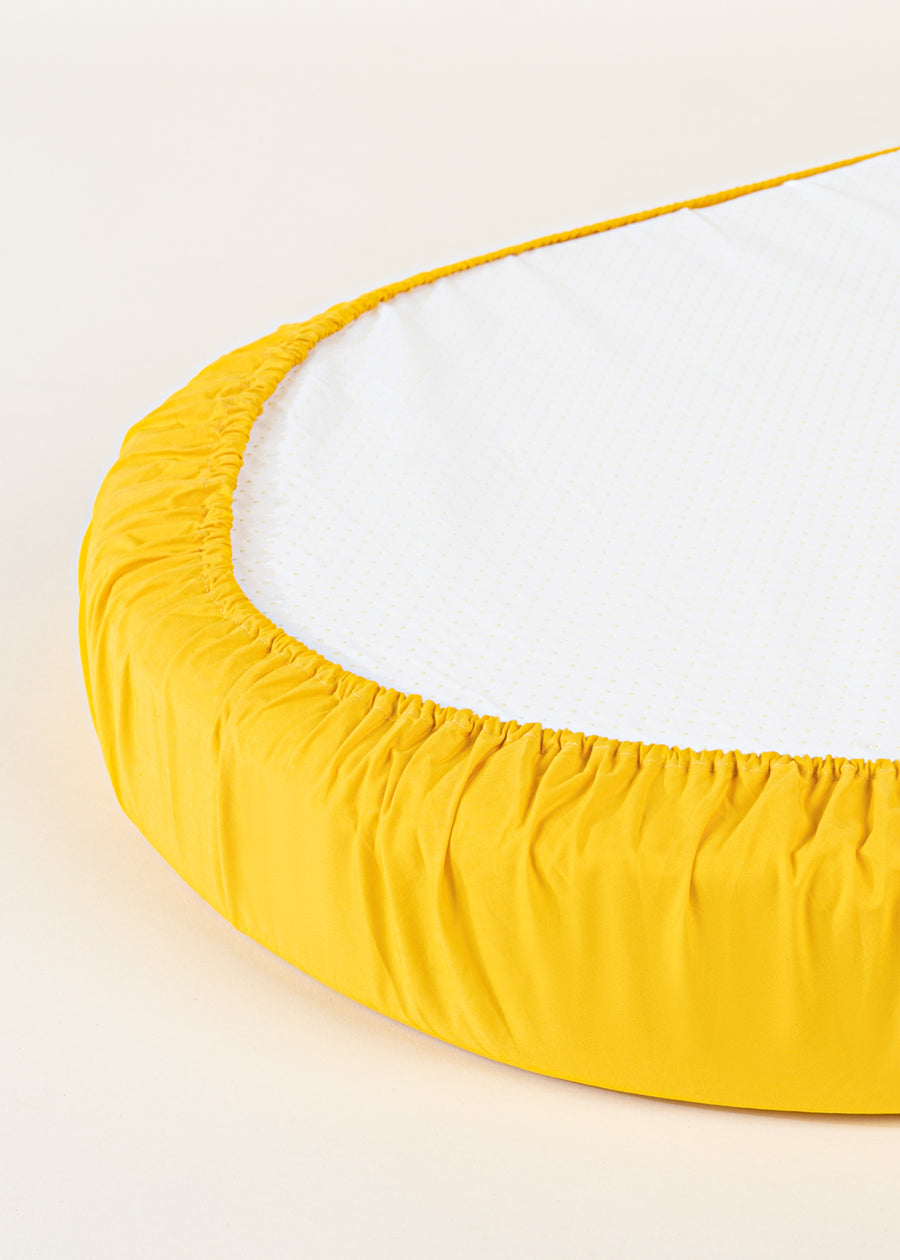 Organic Cotton Oval Fitted Crib Sheet  - MANGO