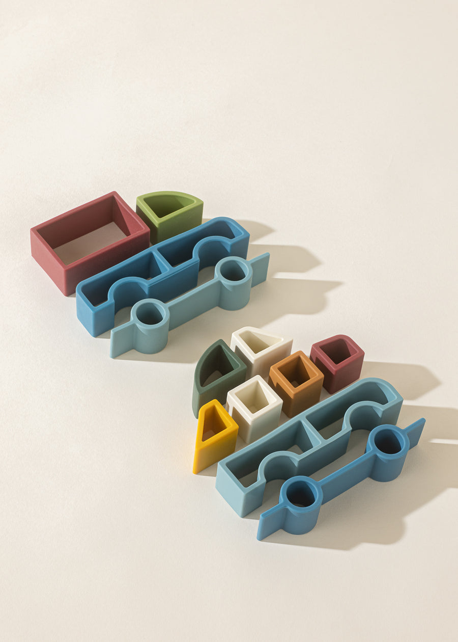 Set of 2 silicone stackable cars