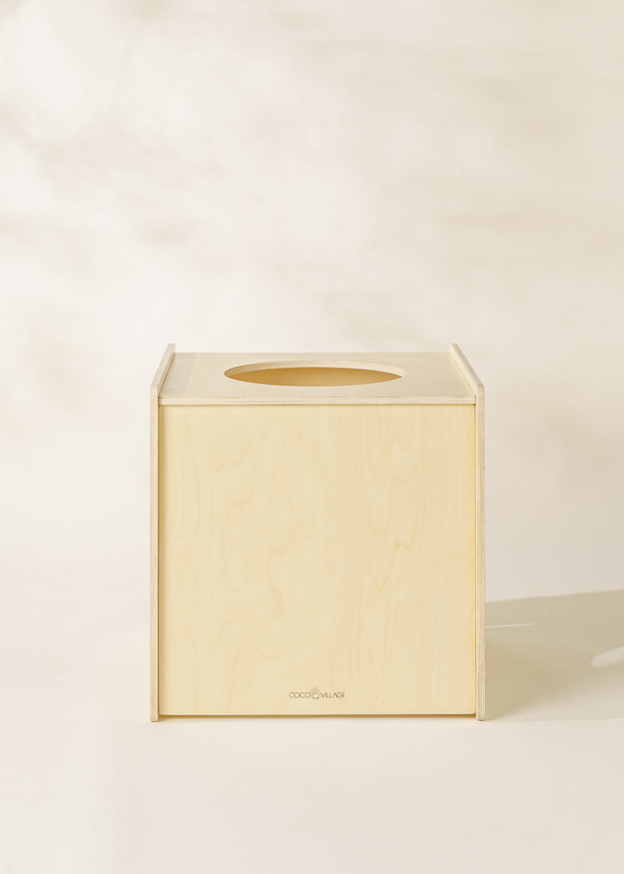 Montessori Cheese Climber Cube - NATURAL WOOD