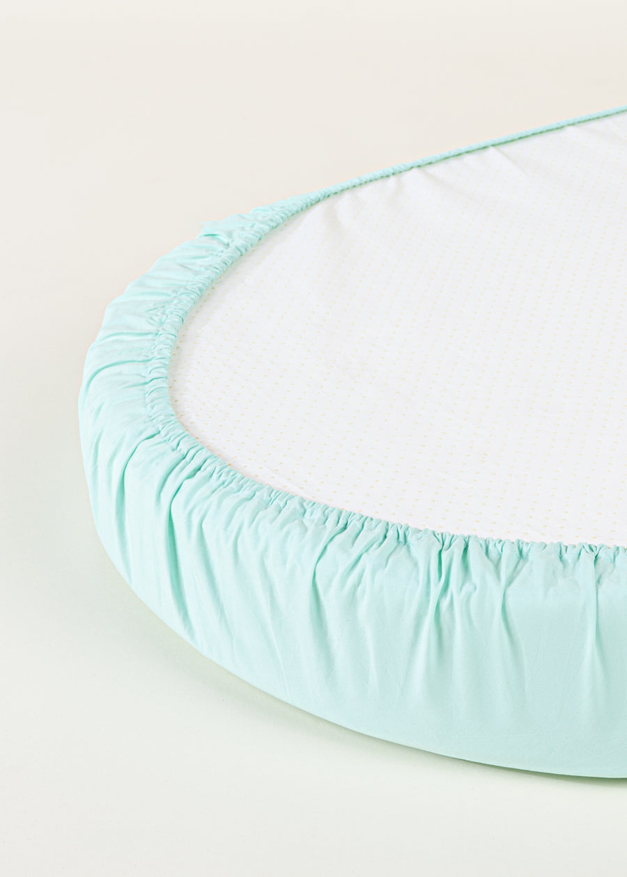 Organic Cotton Oval Fitted Crib Sheet  - BALI
