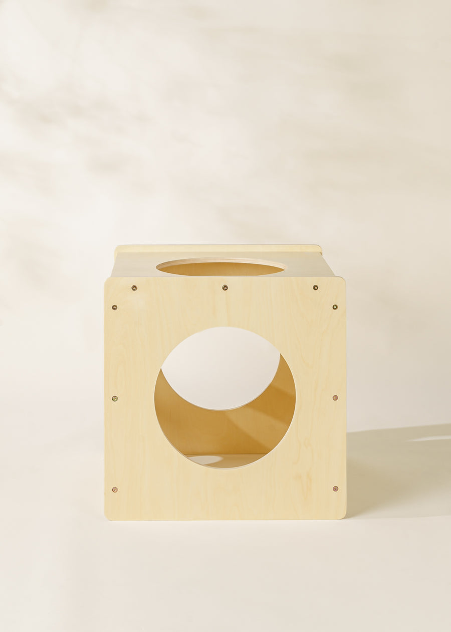 Cube à Grimper Montessori Fromage - BOIS NATUREL