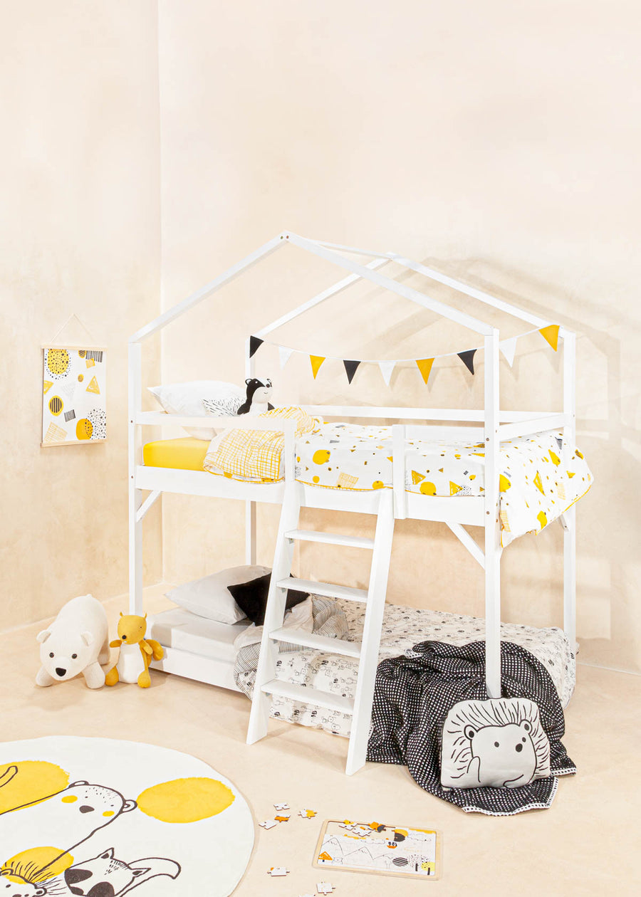 House Bunk Bed - WHITE
