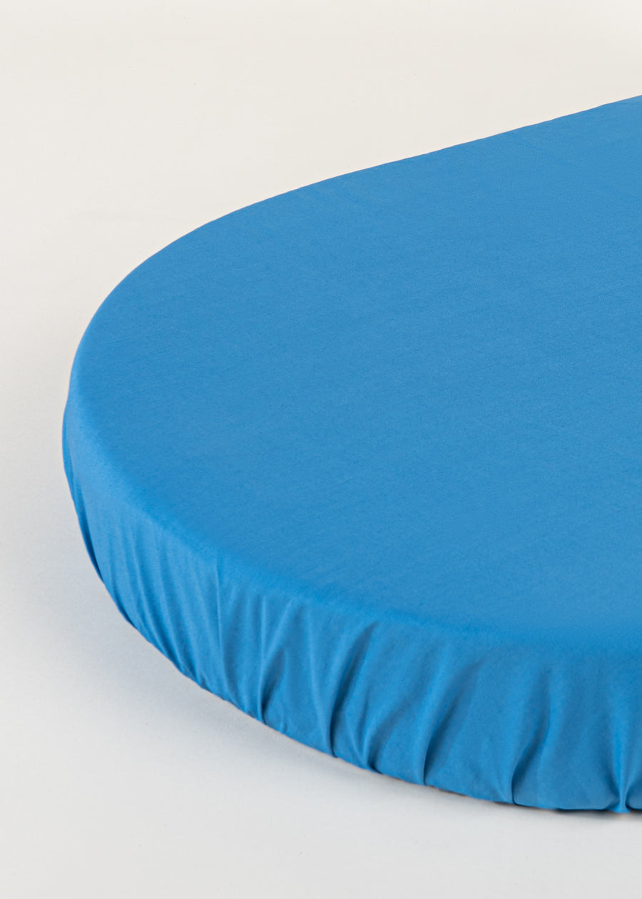 Organic Cotton Oval Fitted Crib Sheet - AZUR
