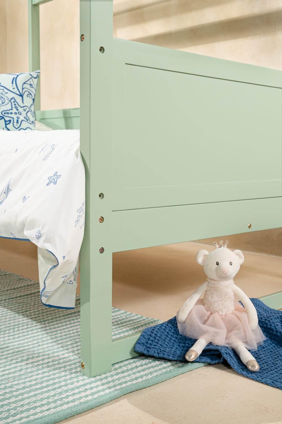 House bed with rails - Seafoam
